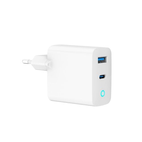 Мережевий зарядний пристрій Gembird GaN USB + USB Type-C 65W (TA-UC-PDQC65L-W-01) White купити в Україні | Telemart фото
