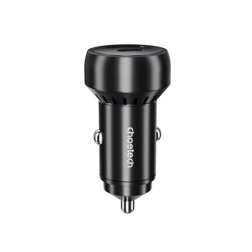 Автомобільний зарядний пристрій Choetech USB + USB Type-C 60W (TC0014-BK) Black купити в Україні | Telemart фото