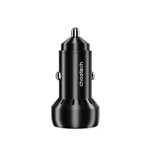 Автомобільний зарядний пристрій Choetech USB + USB Type-C 60W (TC0014-BK) Black купити в Україні | Telemart фото
