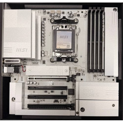 Уценка материнская плата MSI PRO B850M-A WIFI PZ (sAM5, AMD B850) (Следы использования, 916347) купить в Украине | Telemart фото