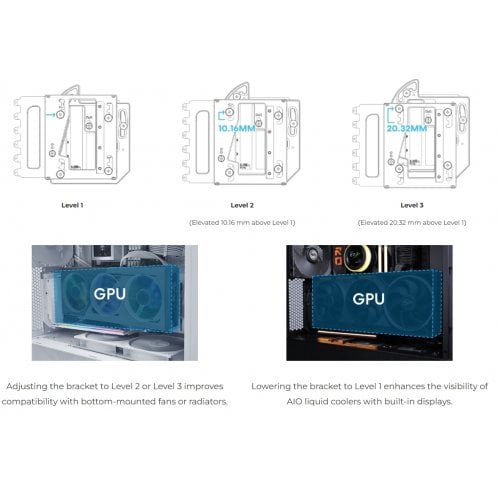 Держатель для видеокарты Lian Li Vertical GPU Bracket Kit PCIe5.0 (G89.VG4-5-V4W.00) White купить в Украине | Telemart фото