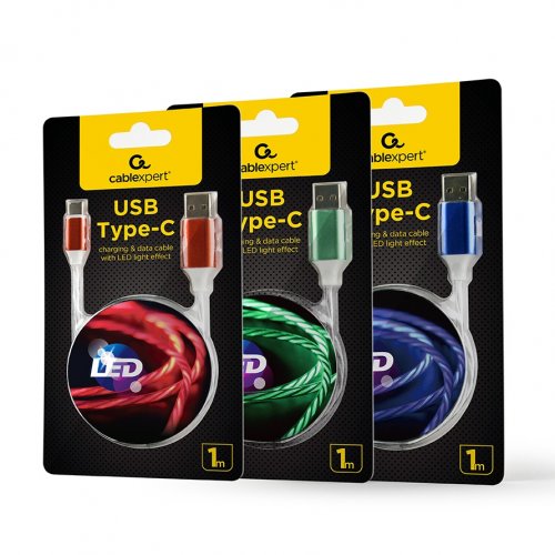 Кабель Cablexpert USB 2.0 to Lightning 10W 1m (CC-USB-8PLED-1M) White/Blue купити в Україні | Telemart фото
