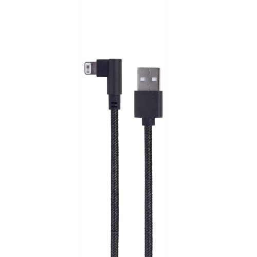 Кабель Cablexpert USB 2.0 to Lightning 2.1A 0.2m (CC-USB2-AMLML-0.2M) Black купить в Украине | Telemart фото