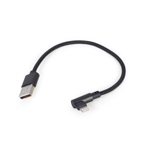 Кабель Cablexpert USB 2.0 to Lightning 2.1A 0.2m (CC-USB2-AMLML-0.2M) Black купить в Украине | Telemart фото