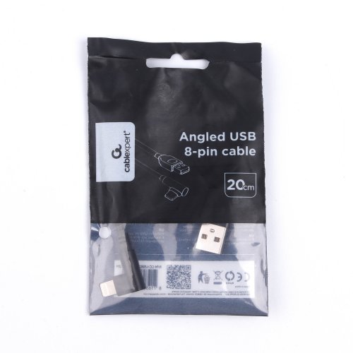 Кабель Cablexpert USB 2.0 to Lightning 2.1A 0.2m (CC-USB2-AMLML-0.2M) Black купить в Украине | Telemart фото
