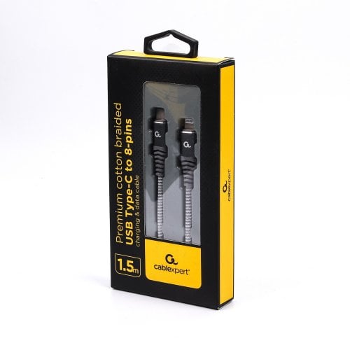 Кабель Cablexpert USB 2.0 Type-C to Lightning 18W 1.5m (CC-USB2B-CM8PM-1.5M) Black купити в Україні | Telemart фото