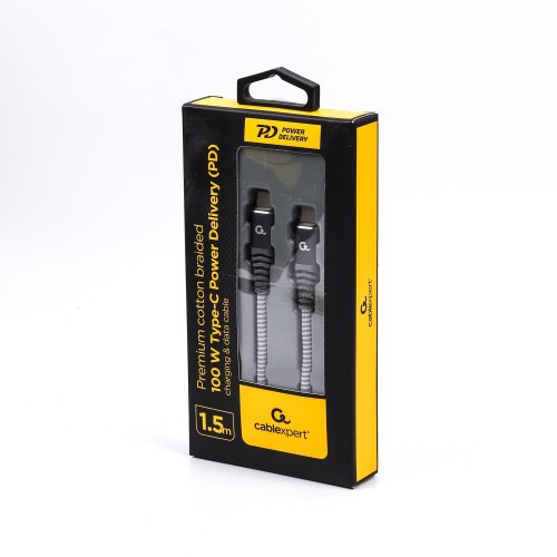 Кабель Cablexpert USB 2.0 Type-C to USB Type-C 100W 1.5m (CC-USB2B-CMCM100-1.5M) Black купити в Україні | Telemart фото