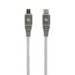 Кабель Cablexpert USB 2.0 Type-C to microUSB 2.4A 1.5m (CC-USB2B-CMMBM-1.5M) Black