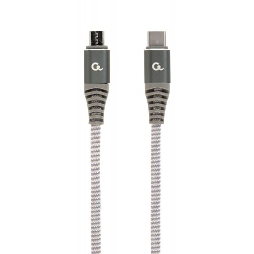 Кабель Cablexpert USB 2.0 Type-C to microUSB 2.4A 1.5m (CC-USB2B-CMMBM-1.5M) Black купити в Україні | Telemart фото