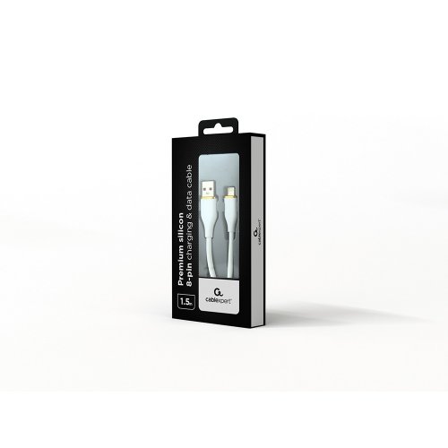 Кабель Cablexpert USB 2.0 to Lightning 2.1A 1.5m (CC-USB2S-AM8PM-1.5M-W) White купити в Україні | Telemart фото