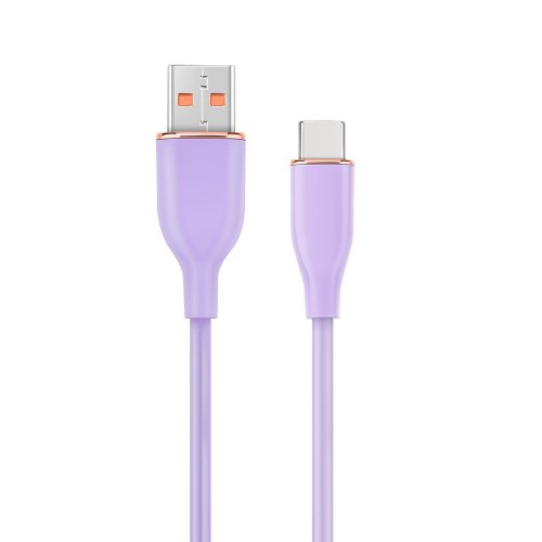 Кабель Cablexpert USB 2.0 to USB Type-C 2.1A 1.5m (CC-USB2S-AMCM-1.5M-P) Purple купити в Україні | Telemart фото
