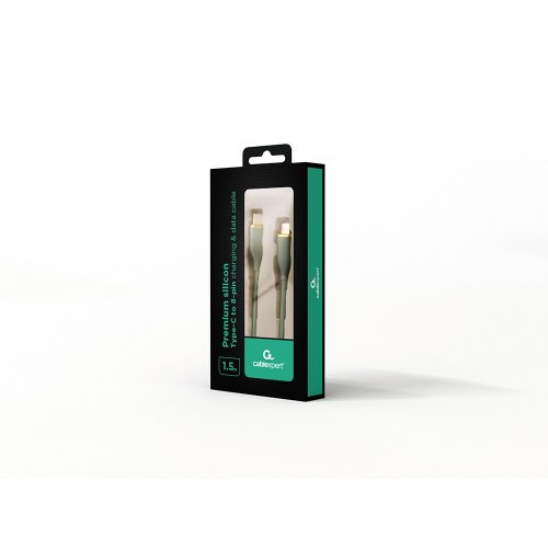 Кабель Cablexpert USB 2.0 Type-C to Lightning 20W 1.5m (CC-USB2S-CM8PM-1.5M-G) Green купити в Україні | Telemart фото