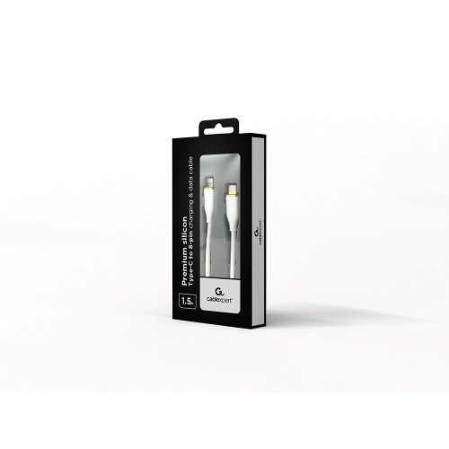 Кабель Cablexpert USB 2.0 Type-C to Lightning 20W 1.5m (CC-USB2S-CM8PM-1.5M-W) White купити в Україні | Telemart фото
