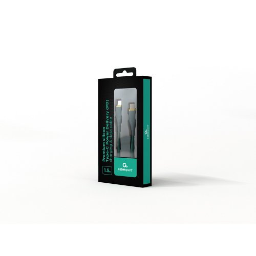 Кабель Cablexpert USB 2.0 Type-C to USB Type-C 60W 1.5m (CC-USB2S-CMCM-1.5M-G) Green купити в Україні | Telemart фото