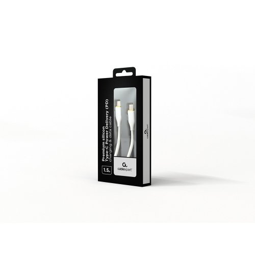 Кабель Cablexpert USB 2.0 Type-C to USB Type-C 60W 1.5m (CC-USB2S-CMCM-1.5M-W) White купити в Україні | Telemart фото