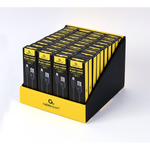 Кабель Cablexpert USB 2.0 to Lightning 2.1A 1.8m (CCDB-mUSB2B-AMLM-6) Black купити в Україні | Telemart фото