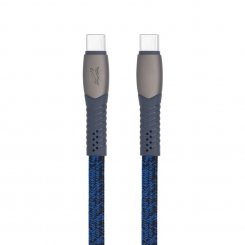 Кабель Rivacase PS6105 USB Type-C to USB Type-C 60W 1.2m (PS6105 BL12) Blue