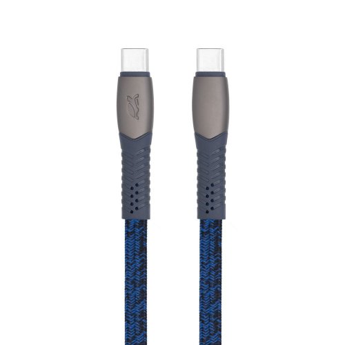 Кабель Rivacase PS6105 USB Type-C to USB Type-C 60W 1.2m (PS6105 BL12) Blue купить в Украине | Telemart фото