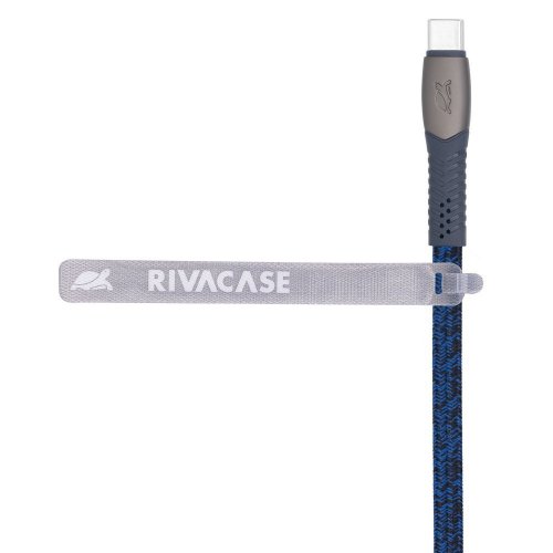 Кабель Rivacase PS6105 USB Type-C to USB Type-C 60W 1.2m (PS6105 BL12) Blue купить в Украине | Telemart фото
