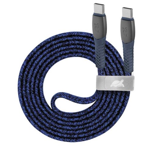 Кабель Rivacase PS6105 USB Type-C to USB Type-C 60W 1.2m (PS6105 BL12) Blue купить в Украине | Telemart фото