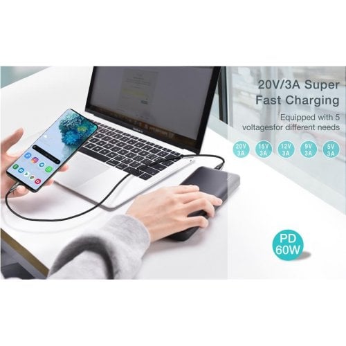 Кабель Choetech USB 2.0 Type-C to USB Type-C 100W 1m (XCC-1008) Black купити в Україні | Telemart фото