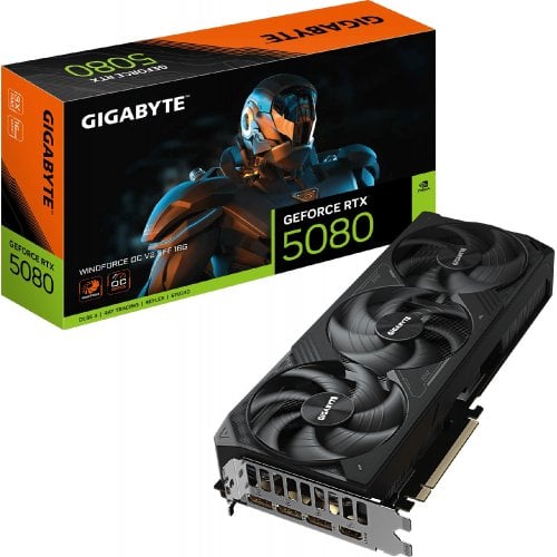 Видеокарта Gigabyte GeForce RTX 5080 WINDFORCE OC V2 SFF 16384MB (GV-N5080WF3OCV2-16GD) купить в Украине | Telemart фото