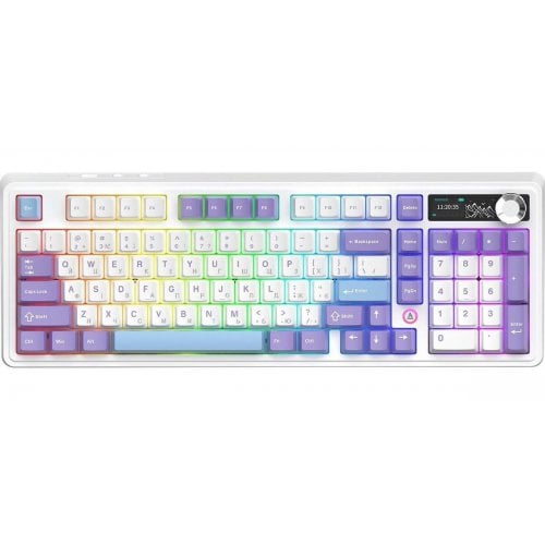 Уценка клавиатура Ajazz AK980 V2 Maillard Switch RGB Wireless (AK980-V2-M-PWB) White (Вскрытая упаковка, 916423) купить в Украине | Telemart фото