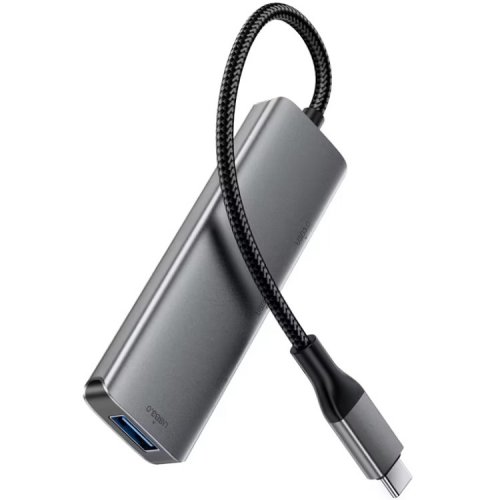 USB-хаб Acefast J15 USB Type-C 4 in 1 (6974316285908) Metal Gray купити в Україні | Telemart фото