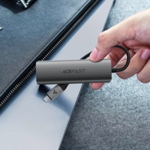 USB-хаб Acefast J15 USB Type-C 4 in 1 (6974316285908) Metal Gray купити в Україні | Telemart фото