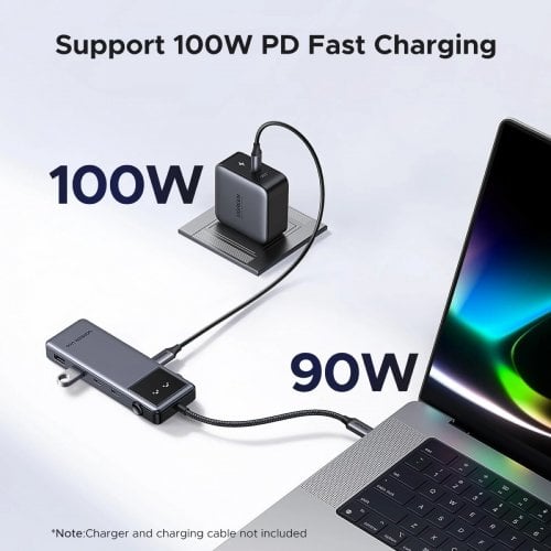 Док-станція Ugreen CM888 Docking Station USB Type-C 6 in 1 (35998) Grey купити в Україні | Telemart фото