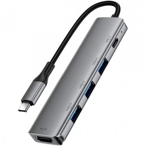 Док-станція Acefast J16 Docking Station USB Type-C 5 in 1 (6974316285915) Grey купити в Україні | Telemart фото