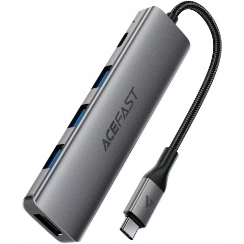 Док-станція Acefast J16 Docking Station USB Type-C 5 in 1 (6974316285915) Grey купити в Україні | Telemart фото