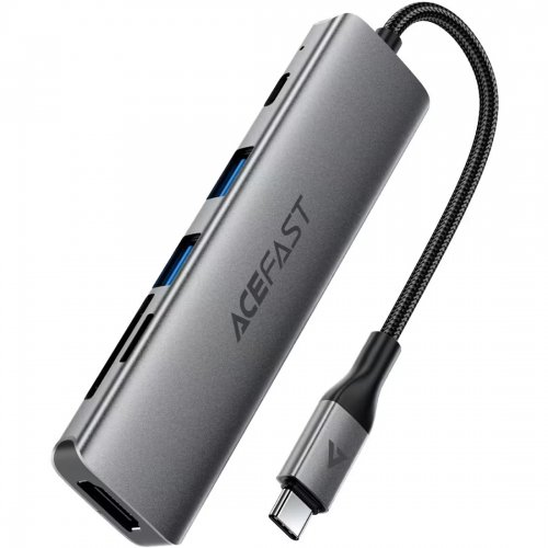 Док-станція Acefast J18 Docking Station USB Type-C 6 in 1 (6974316285939) Grey купити в Україні | Telemart фото