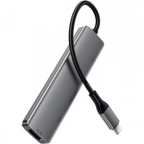 Док-станція Acefast J18 Docking Station USB Type-C 6 in 1 (6974316285939) Grey купити в Україні | Telemart фото