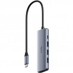 Док-станція Cudy UH405 Docking Station USB Type-C 5 in 1 Grey