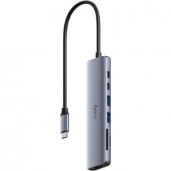 USB-хаб Cudy UH407 USB Type-C 7 in 1 Grey