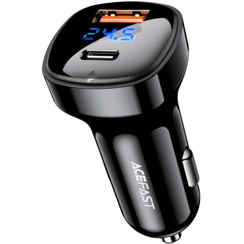Автомобильное зарядное устройство Acefast B4 USB + USB Type-C 66W (6974316280392) Black купить в Украине | Telemart фото