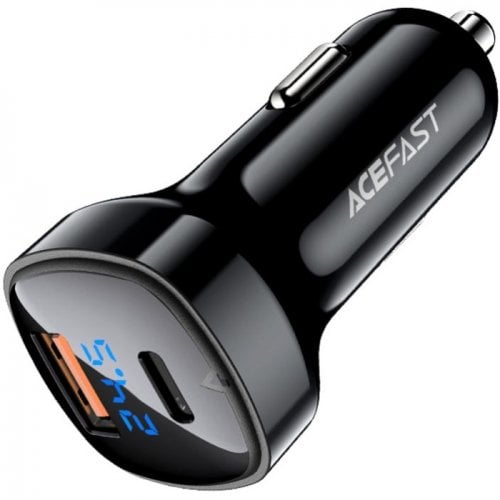 Автомобильное зарядное устройство Acefast B4 USB + USB Type-C 66W (6974316280392) Black купить в Украине | Telemart фото