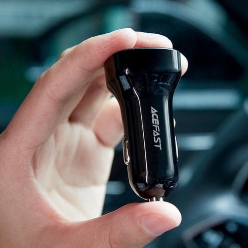 Автомобильное зарядное устройство Acefast B4 USB + USB Type-C 66W (6974316280392) Black купить в Украине | Telemart фото