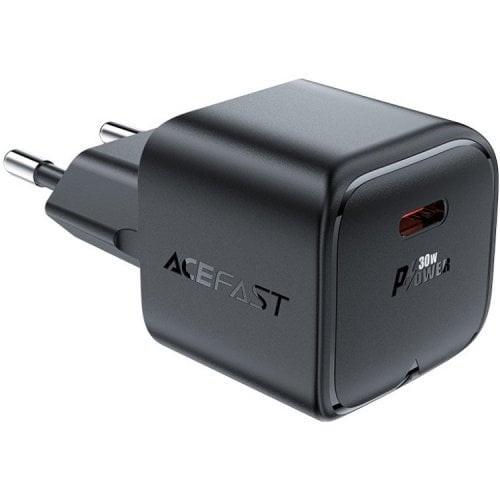 Мережевий зарядний пристрій Acefast A77 mini GaN USB Type-C 30W (6974316282662) Black купити в Україні | Telemart фото
