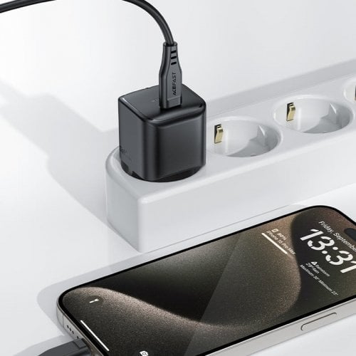 Мережевий зарядний пристрій Acefast A77 mini GaN USB Type-C 30W (6974316282662) Black купити в Україні | Telemart фото