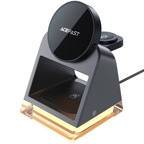 Бездротовий зарядний пристрій Acefast E17 3 in 1 Wireless 15W (6974316282815) Gray купити в Україні | Telemart фото