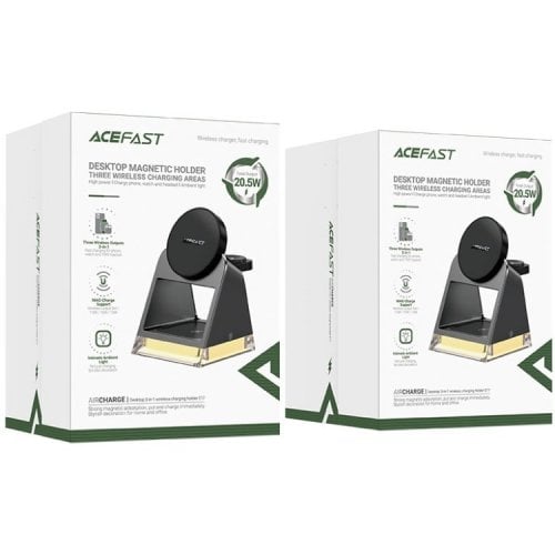 Бездротовий зарядний пристрій Acefast E17 3 in 1 Wireless 15W (6974316282815) Gray купити в Україні | Telemart фото