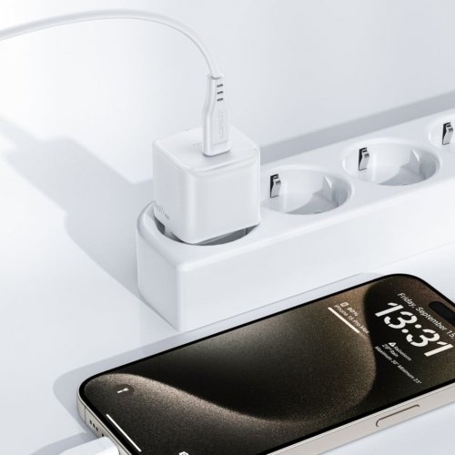 Мережевий зарядний пристрій Acefast A77 mini GaN USB Type-C 30W + Cable USB Type-C (6974316282853) White купити в Україні | Telemart фото
