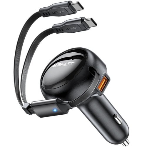 Автомобільний зарядний пристрій Acefast B13 USB + 2 x USB Type-C 53W (6974316282921) Black купити в Україні | Telemart фото