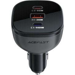 Автомобильное зарядное устройство Acefast B14 USB + 2 x USB Type-C 165W (6974316282938) Gray