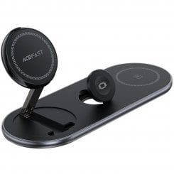Бездротовий зарядний пристрій Acefast E19 Qi2 3 in 1 Wireless 15W (6974316283096) Black