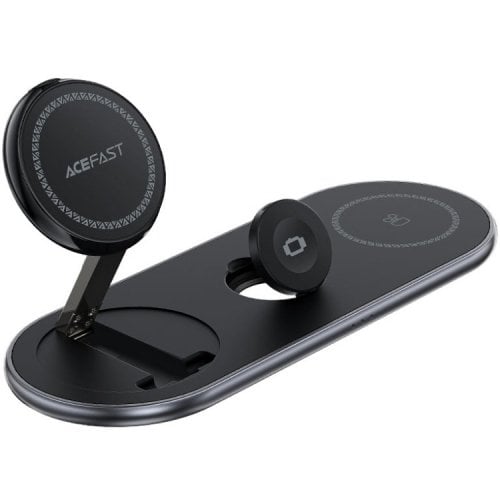 Бездротовий зарядний пристрій Acefast E19 Qi2 3 in 1 Wireless 15W (6974316283096) Black купити в Україні | Telemart фото