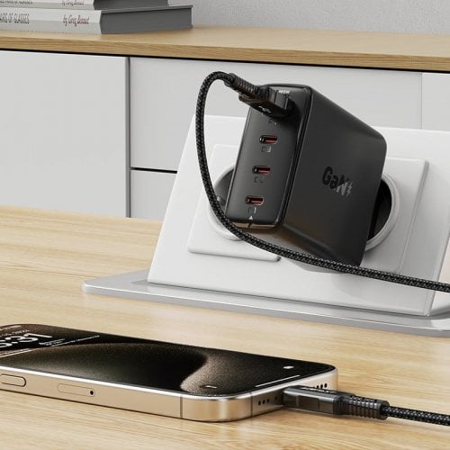 Мережевий зарядний пристрій Acefast A94 GaN USB + 3 x USB Type-C 100W (6974316283133) Black купити в Україні | Telemart фото