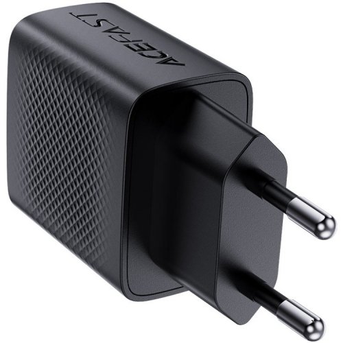 Мережевий зарядний пристрій Acefast A78 GaN USB + USB Type-C 20W (6974316283256) Black купити в Україні | Telemart фото